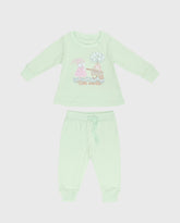 Pijama Pantalon Manga larga Coneja Verde